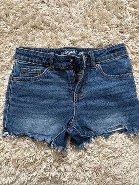 Cat & Jack Distressed Dark Blue Denim Cutoff Shorts